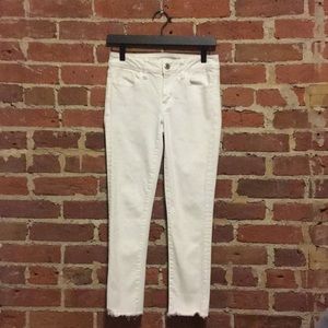 American Eagle white denim cropped jeans